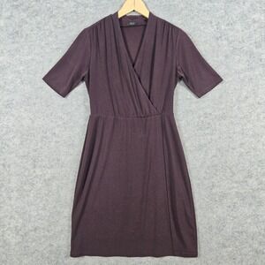 Esprit Collection Women's Brown Short Sleeve Wrap Dress Size XS Business Casual